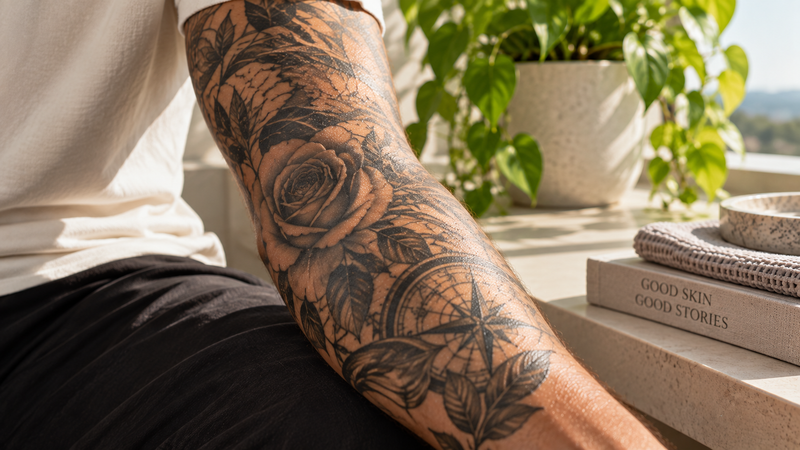 Dry tattooed skin and hands free daily tattoo moisturizing