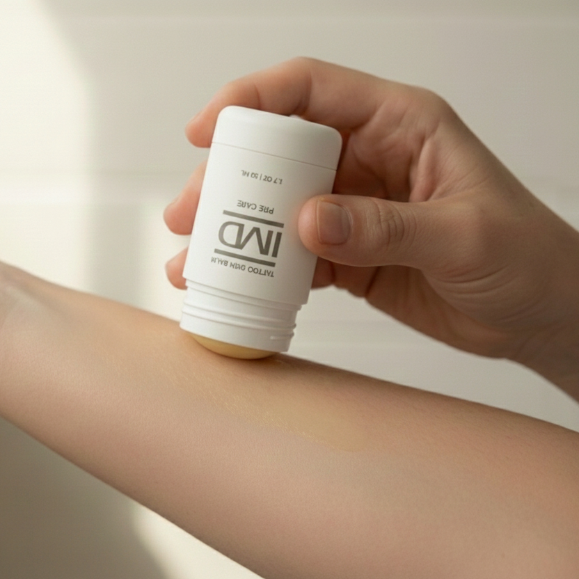 IMD Pre Care Balm in use 