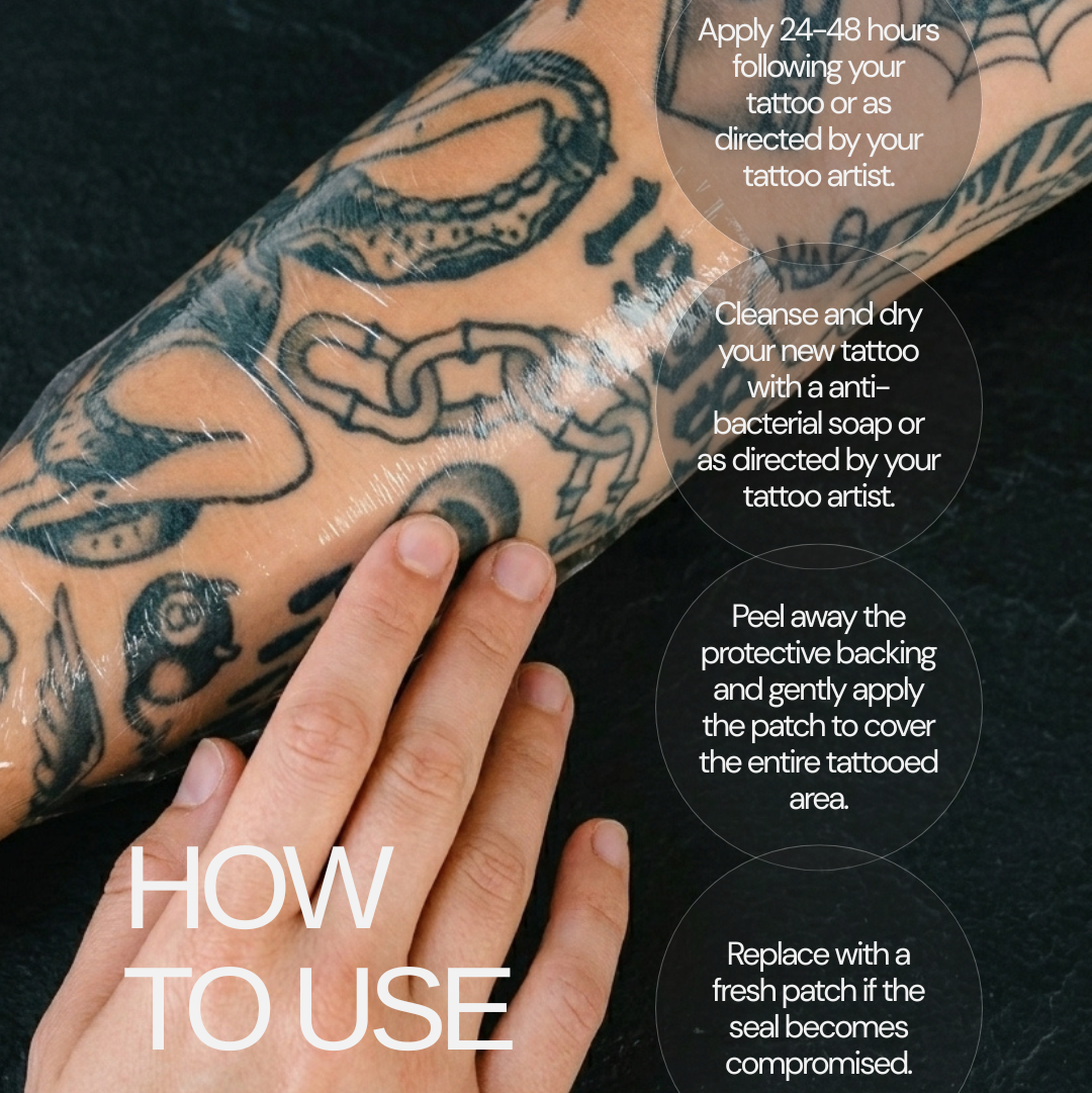 How to apply IMD Post Care Tattoo Patch — 4-step guide for cleansing, applying, and replacing the tattoo aftercare wrap