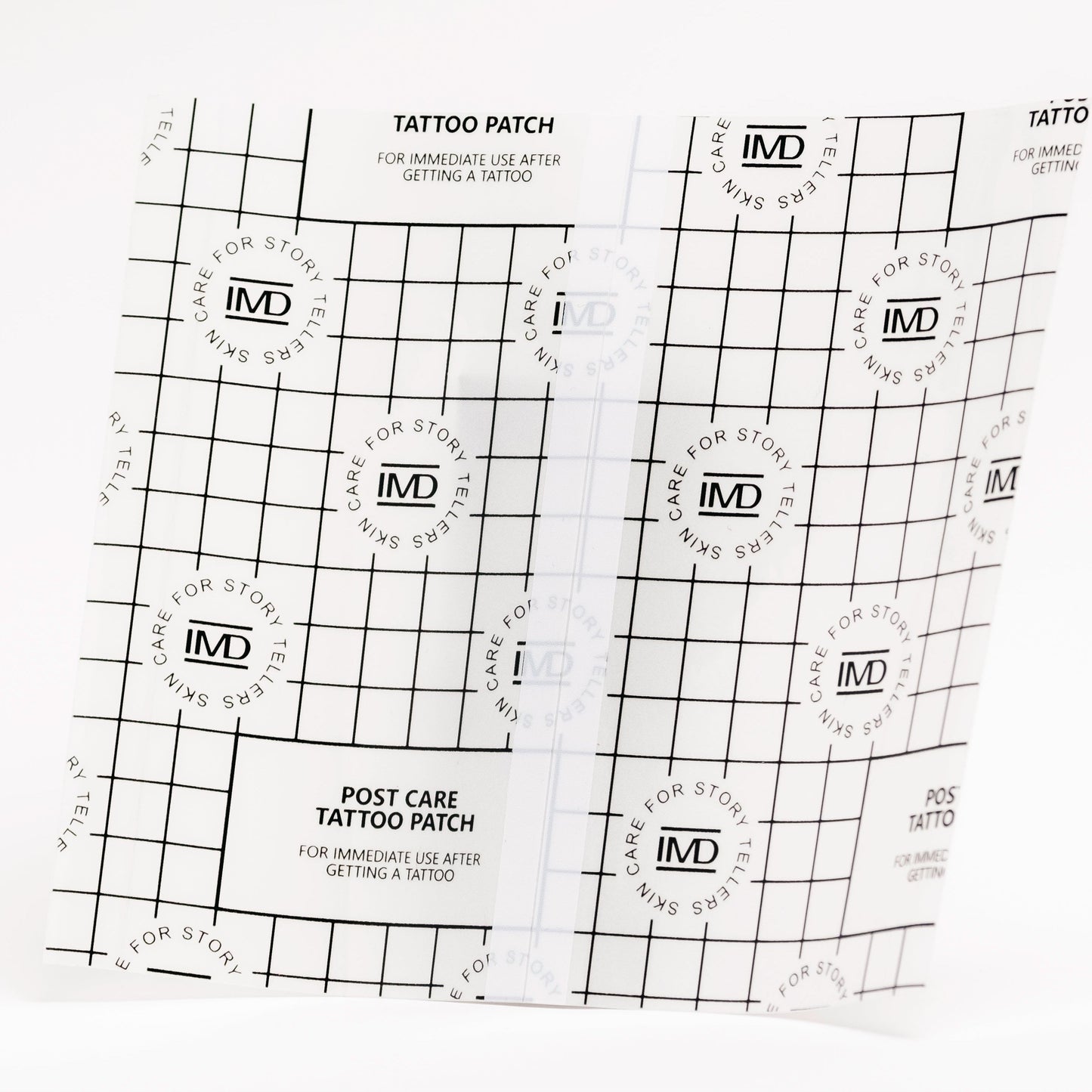 IMD Post Care Tattoo Patch — breathable, transparent medical-grade wrap for immediate use after getting a new tattoo