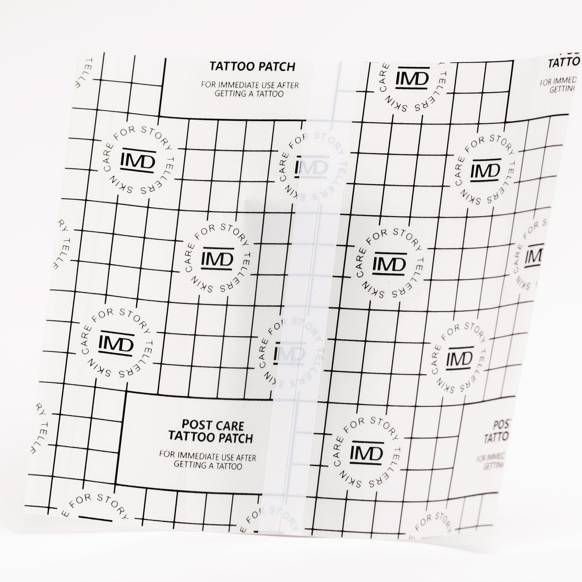 IMD Post Care Tattoo Patch — breathable, transparent medical-grade wrap for immediate use after getting a new tattoo
