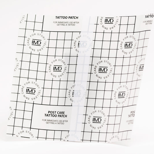 IMD Post Care Tattoo Patch — breathable, transparent medical-grade wrap for immediate use after getting a new tattoo