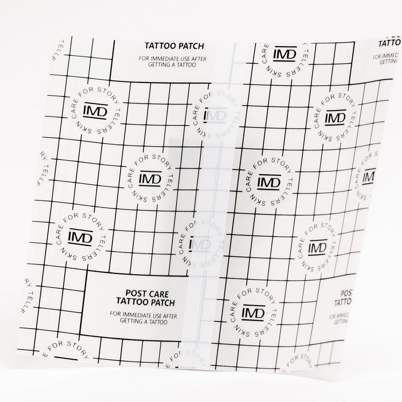IMD Post Care Tattoo Patch — breathable, transparent medical-grade wrap for immediate use after getting a new tattoo